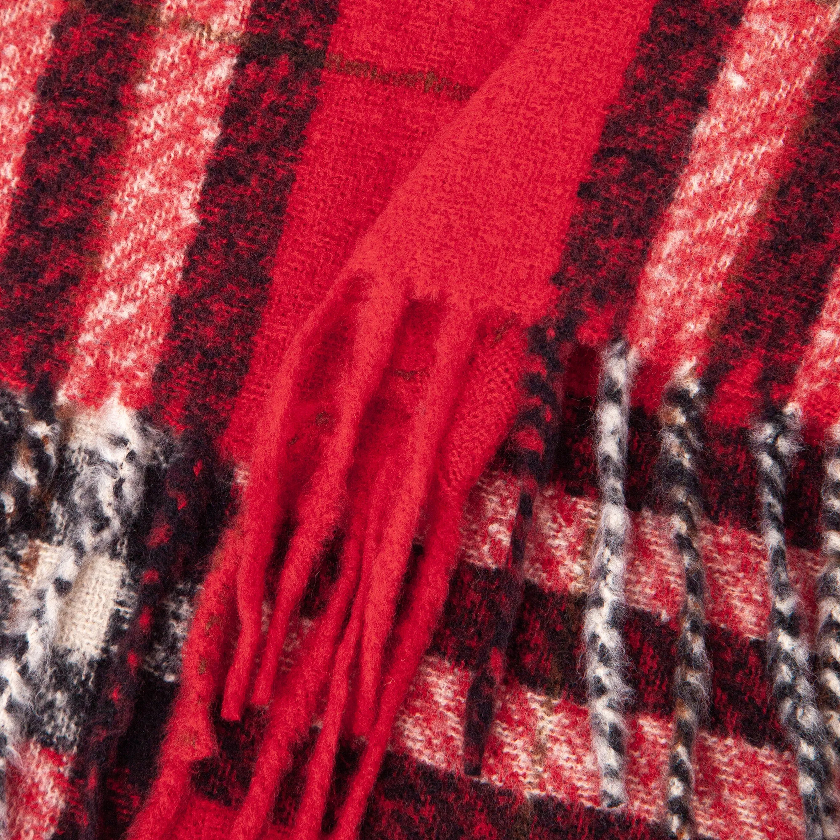 Alba Heavyweight Scarf - Red, Traditional Check