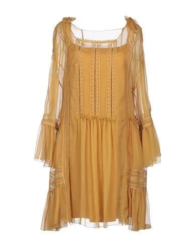 Alberta Ferretti Women Short dress Ochre 8 UK