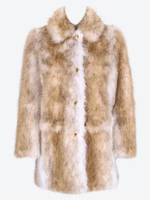 Artificial fur coat