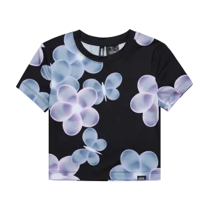 Aura Garden Crop Tee in Black