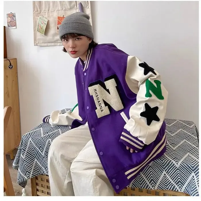 Baseball loose BF embroidery Jacket