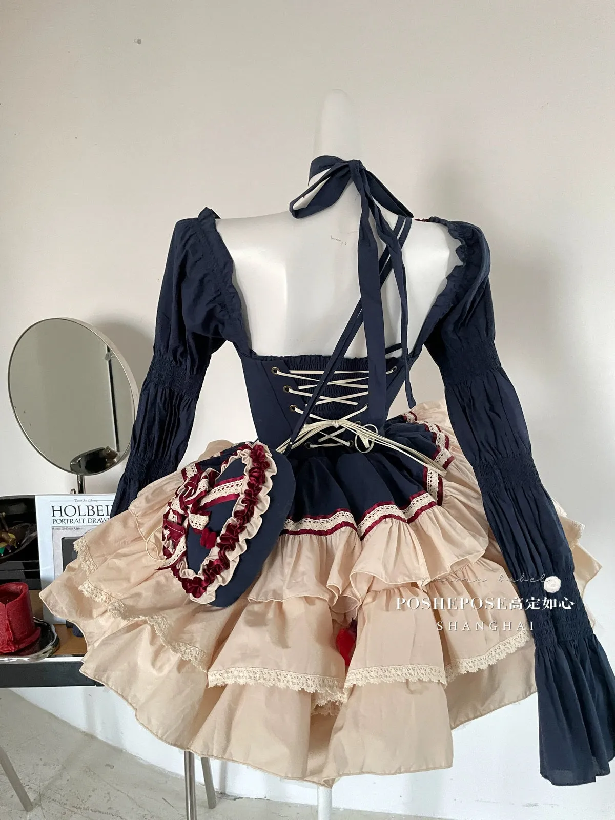 (BFM)PoshePose~Bai Xueji~Lolita Strapless Dress Fishbone Dress