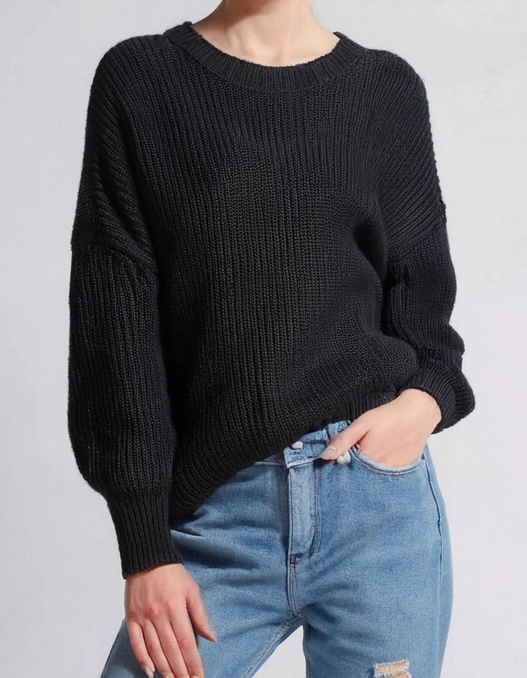 Black Crewneck Sweater