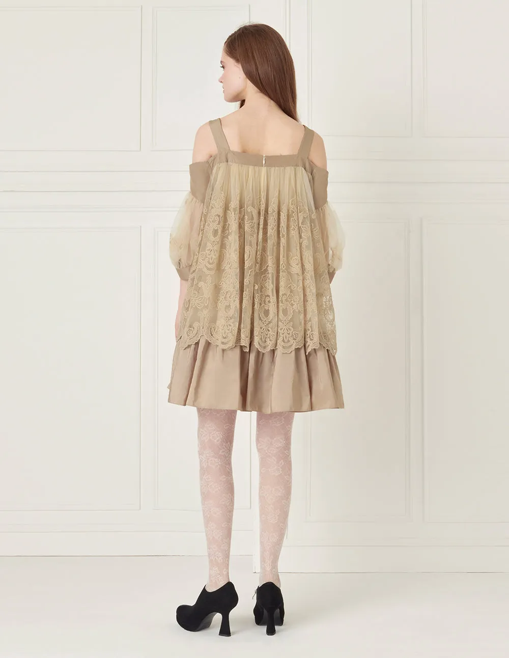 BORA AKSU Bow-Embellished Slip Dress