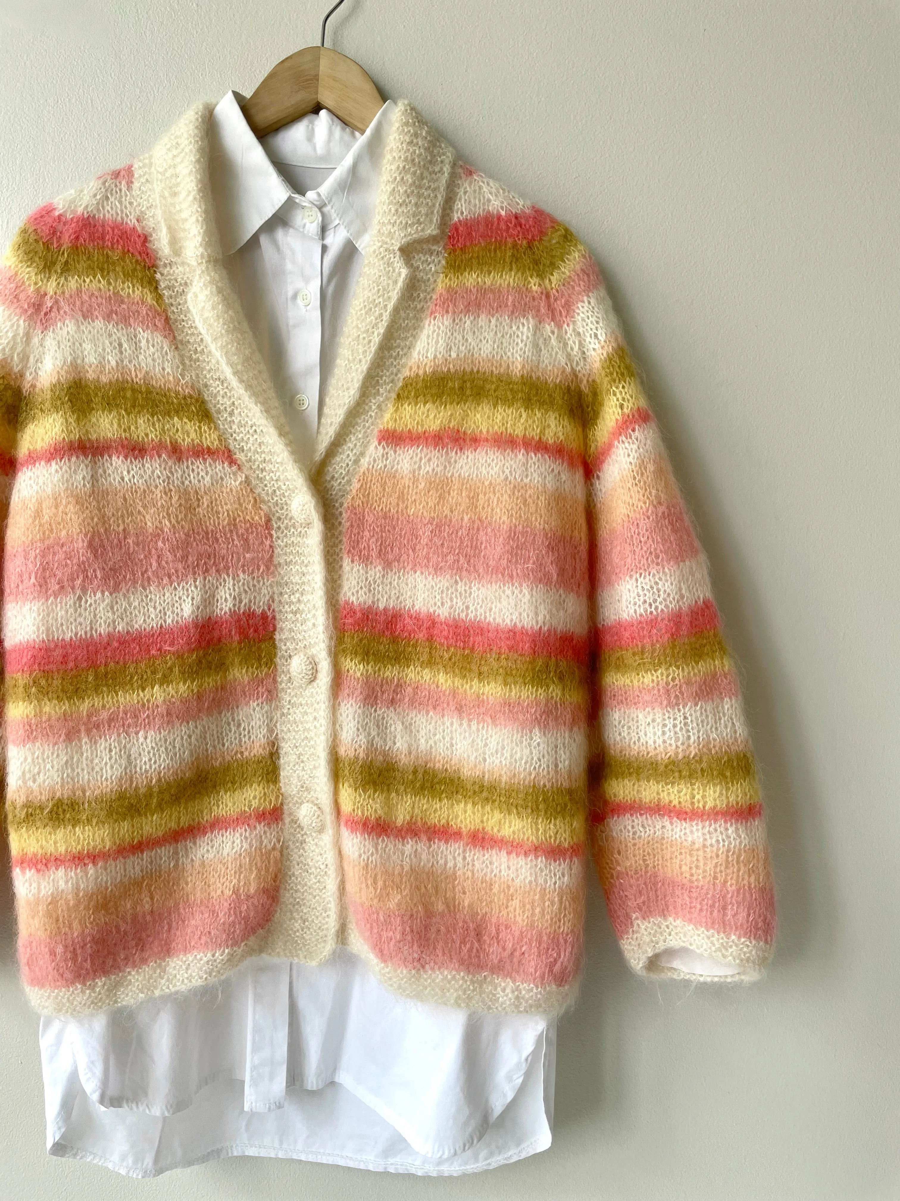 Candy Stripe Mohair Cardigan | 1960s