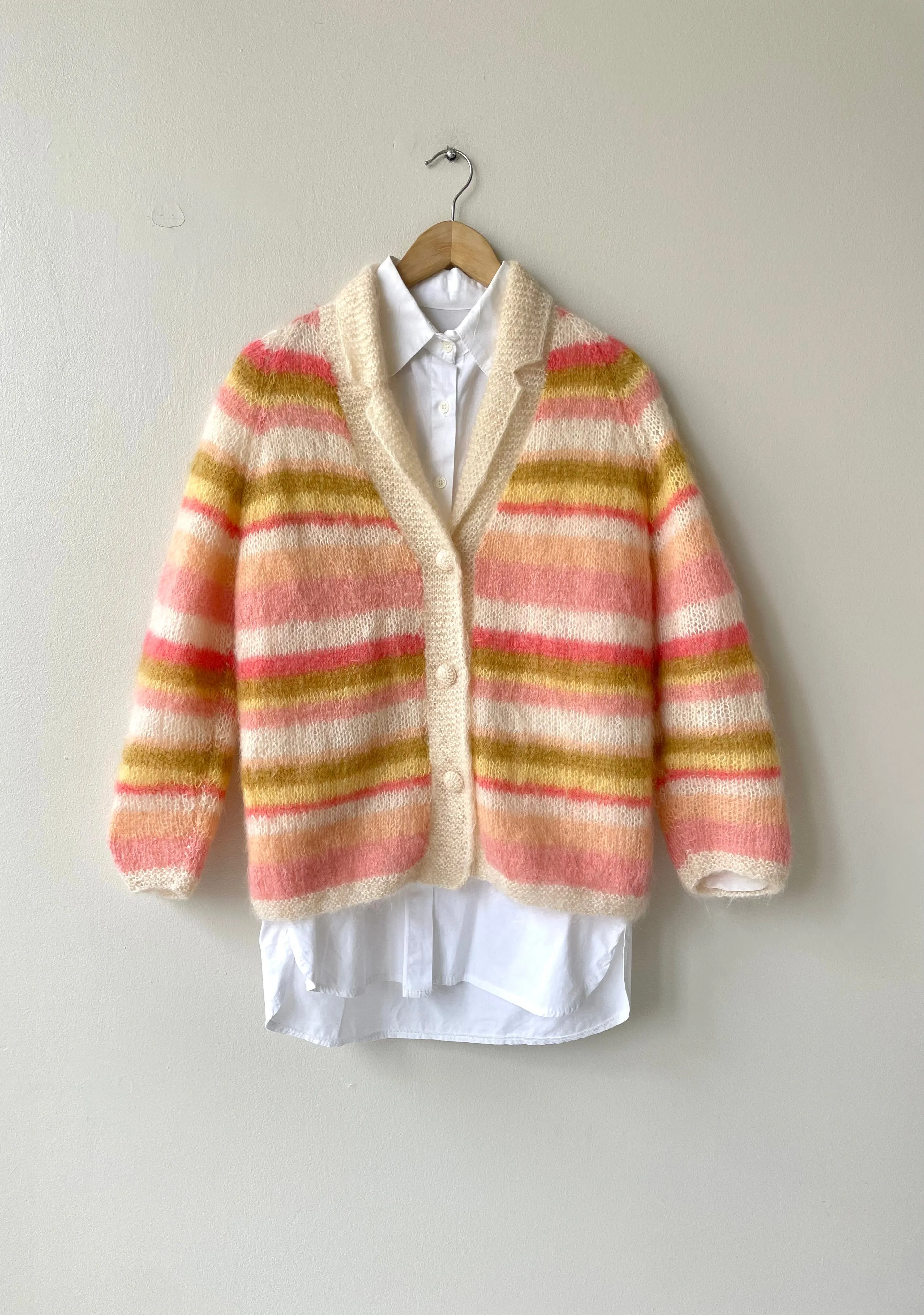 Candy Stripe Mohair Cardigan | 1960s