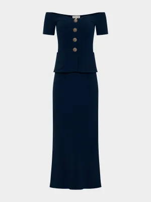 Clementine B Dress in Dark Navy