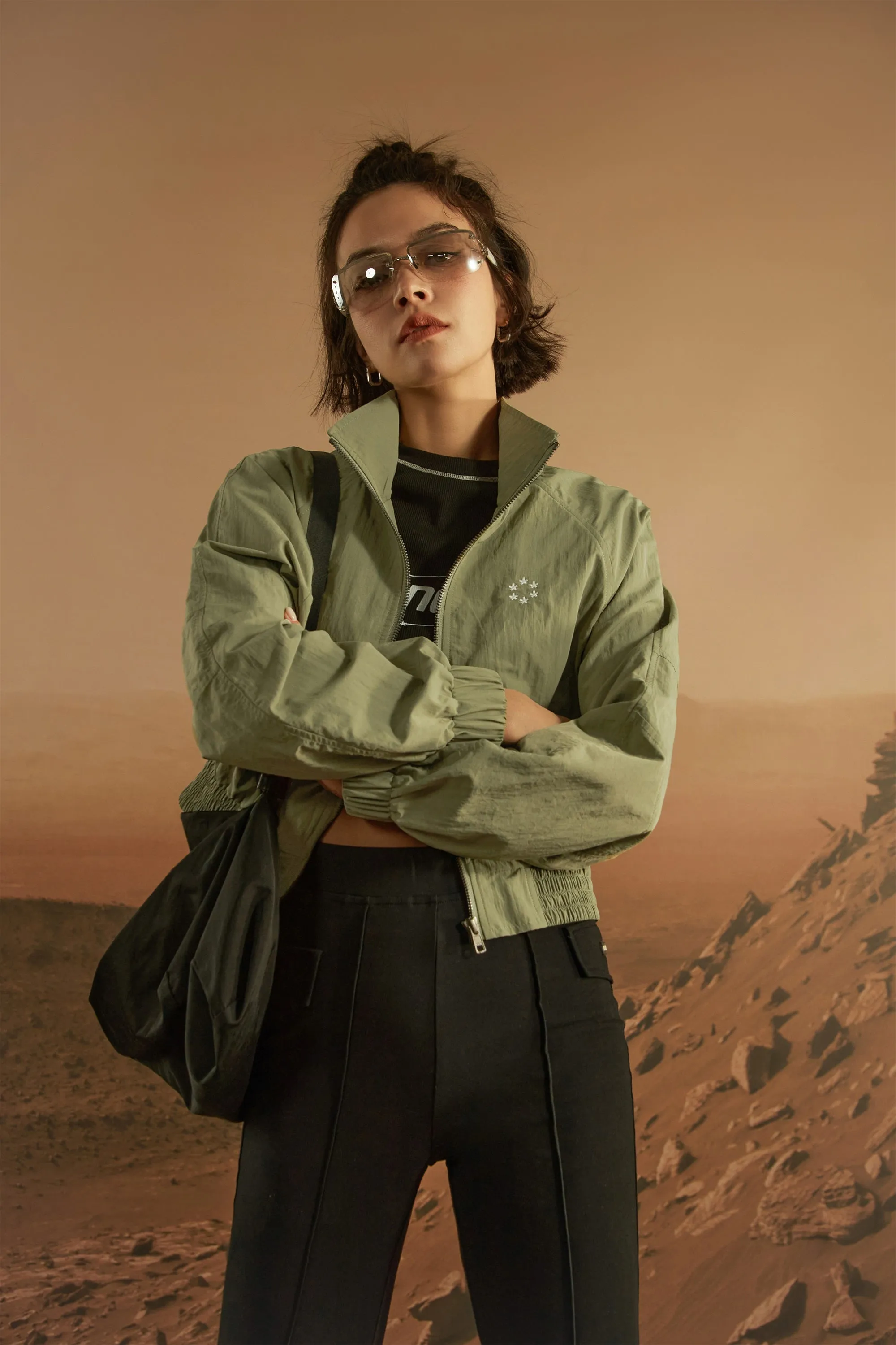 Collar Cropped Field Jacket