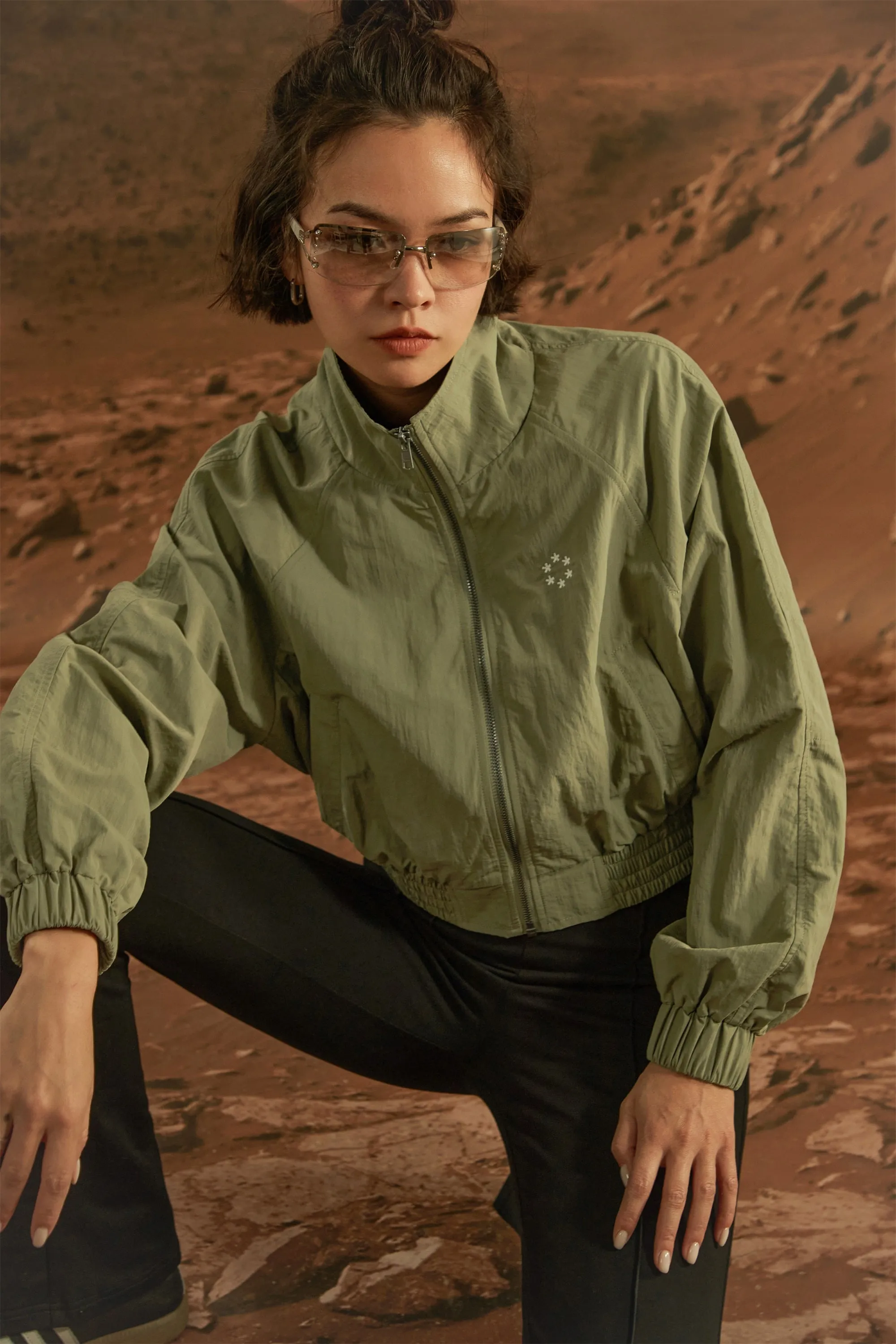 Collar Cropped Field Jacket