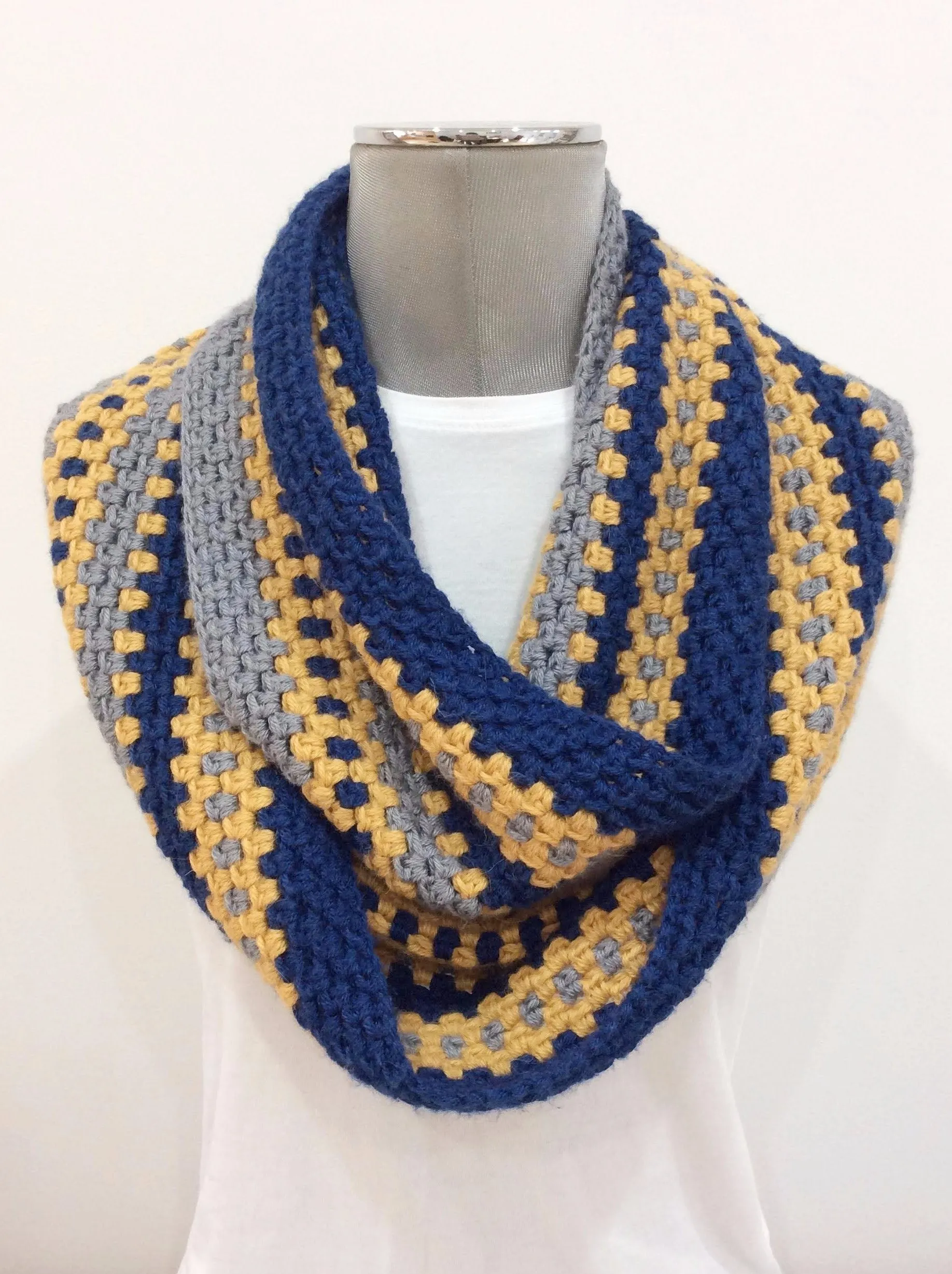 COTTON POD Crochet Pattern ~ Cut The Mustard Infinity Scarf (PDF Download)