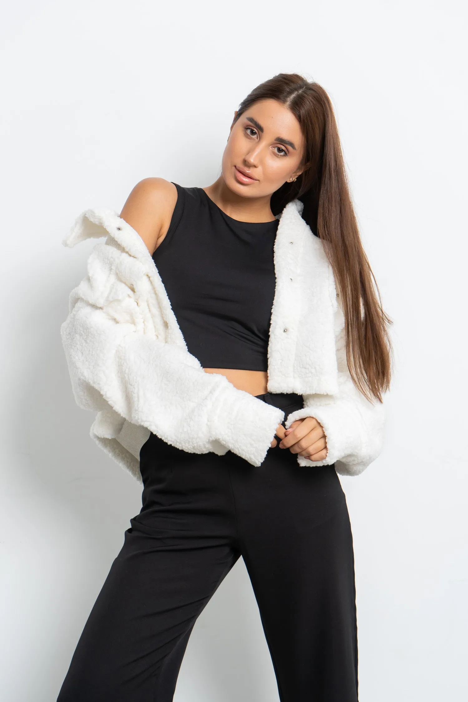 Cropped Fur Jacket - Aida