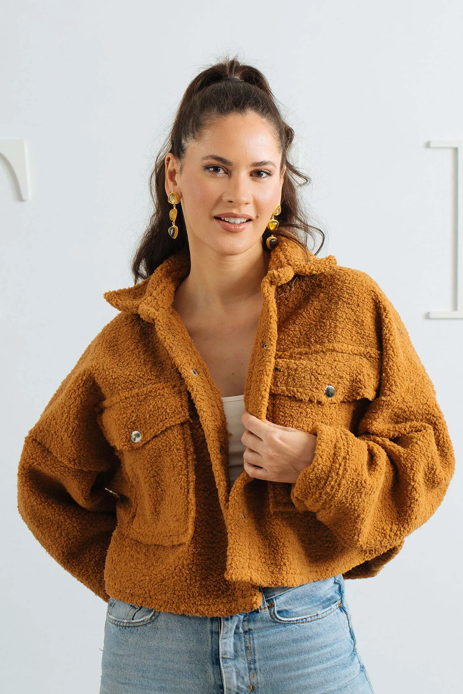 Cropped Fur Jacket - Aida