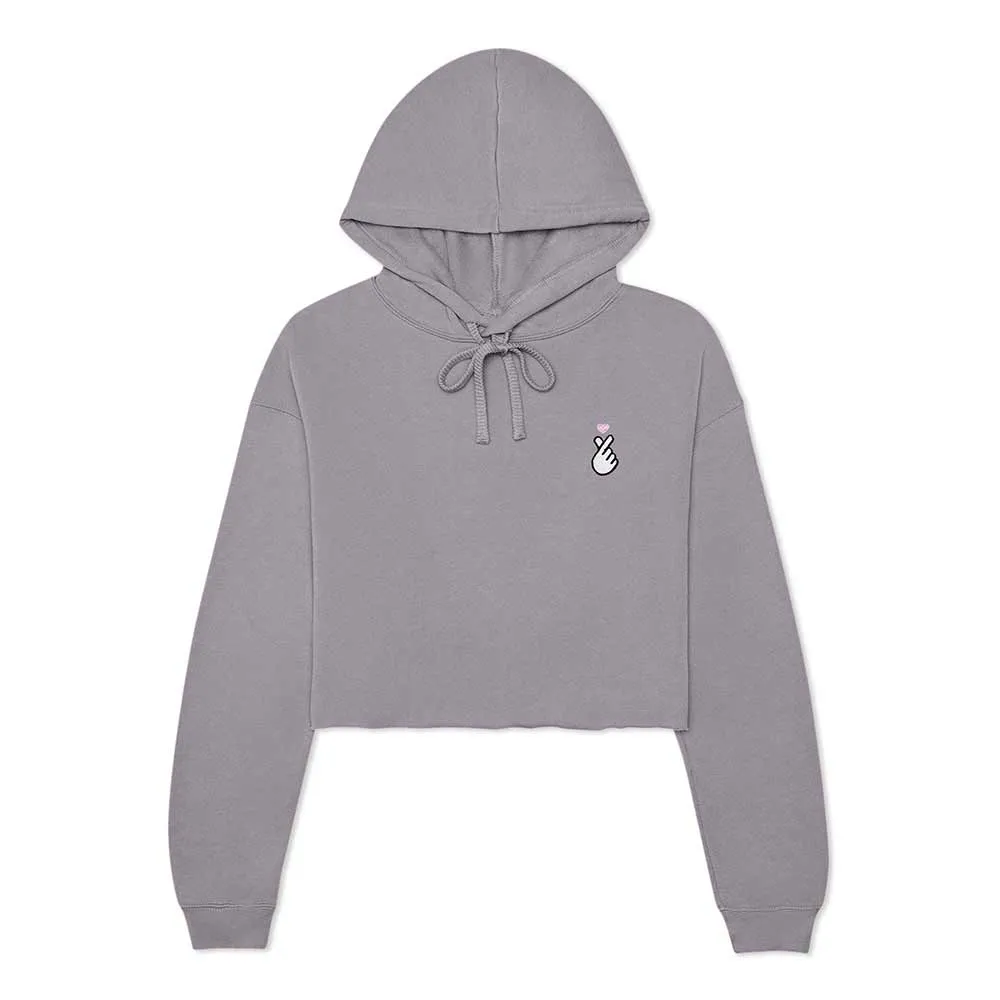 Dalix Snap Heart Cropped Hoodie