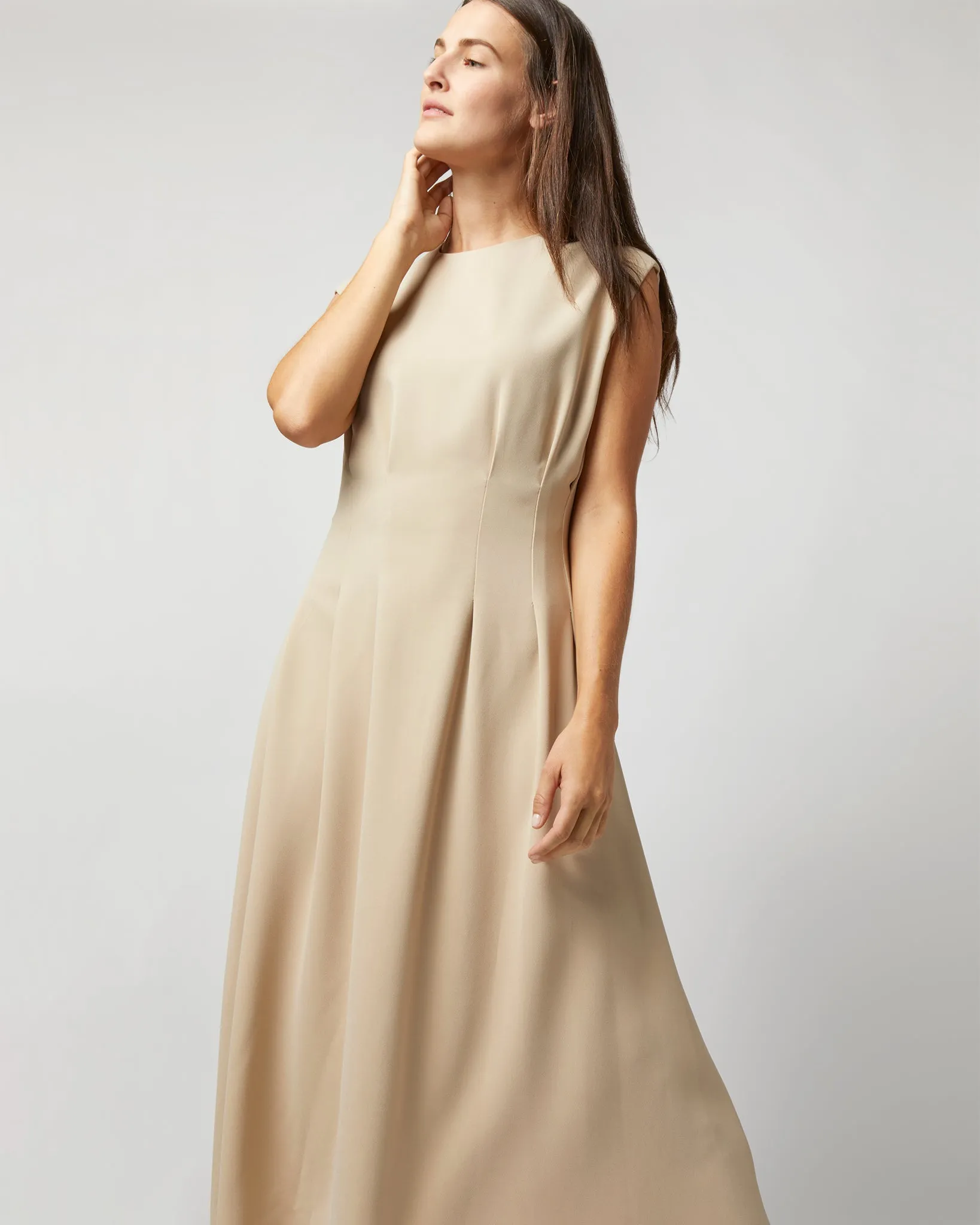 Delma Dress in Parchment