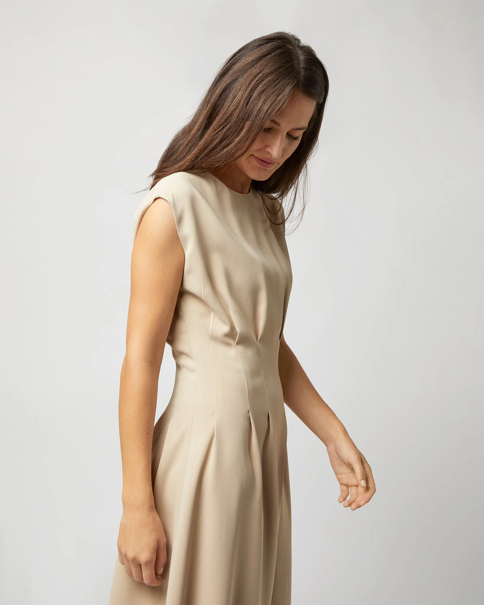 Delma Dress in Parchment