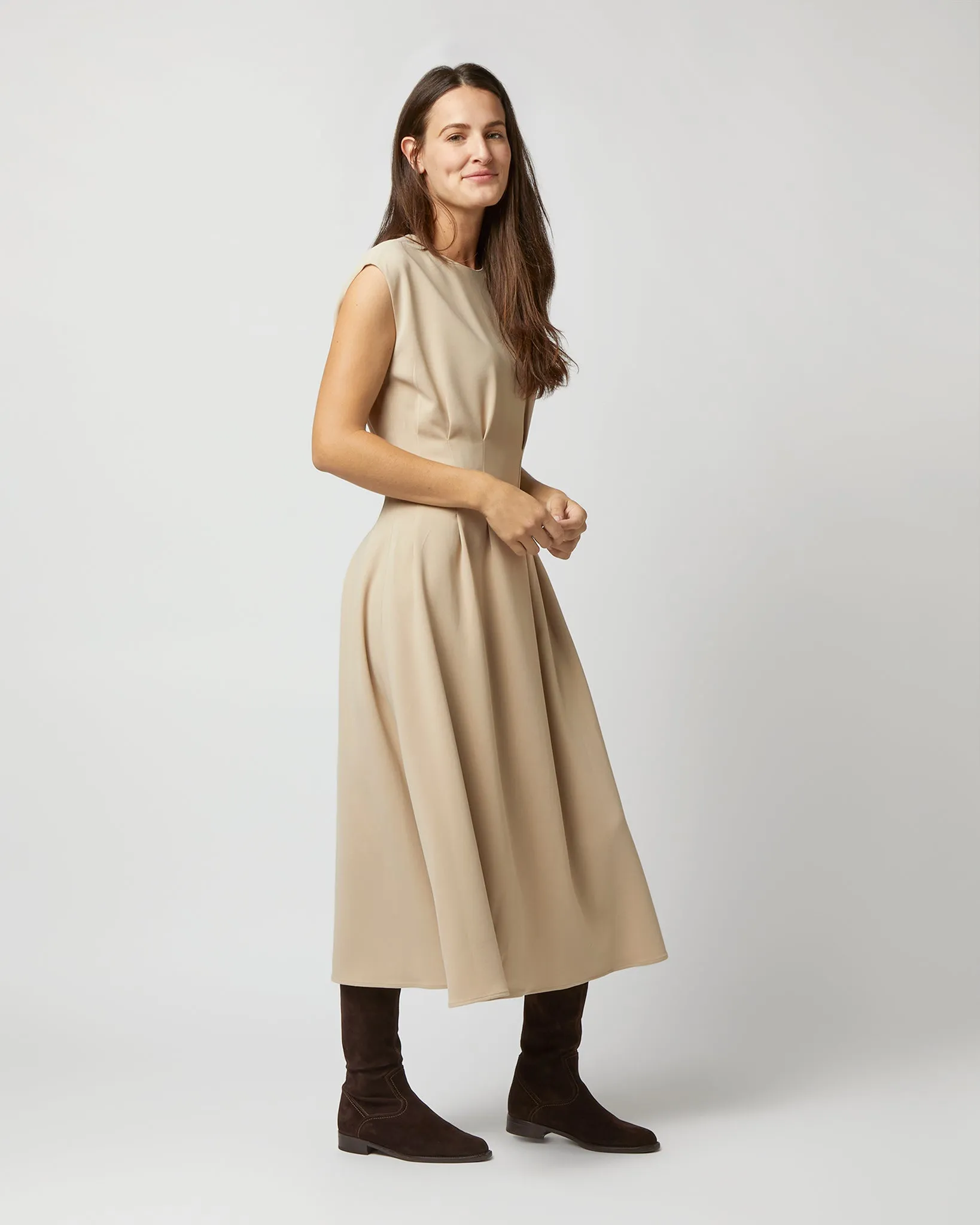 Delma Dress in Parchment