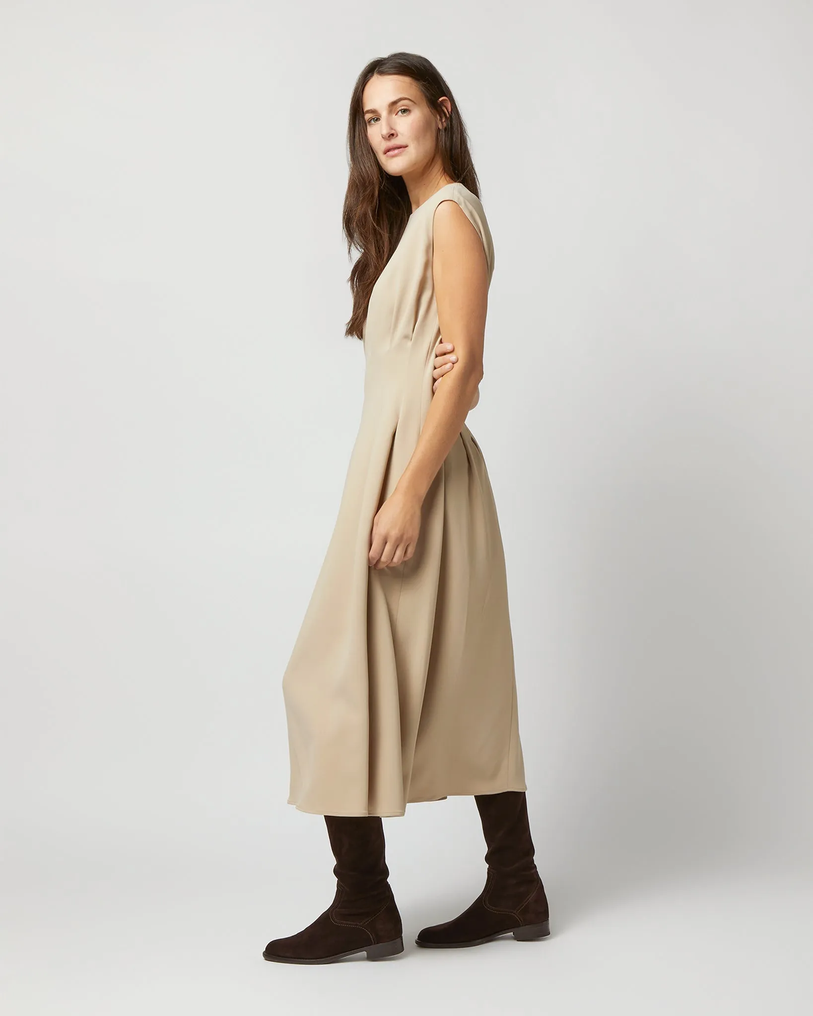 Delma Dress in Parchment