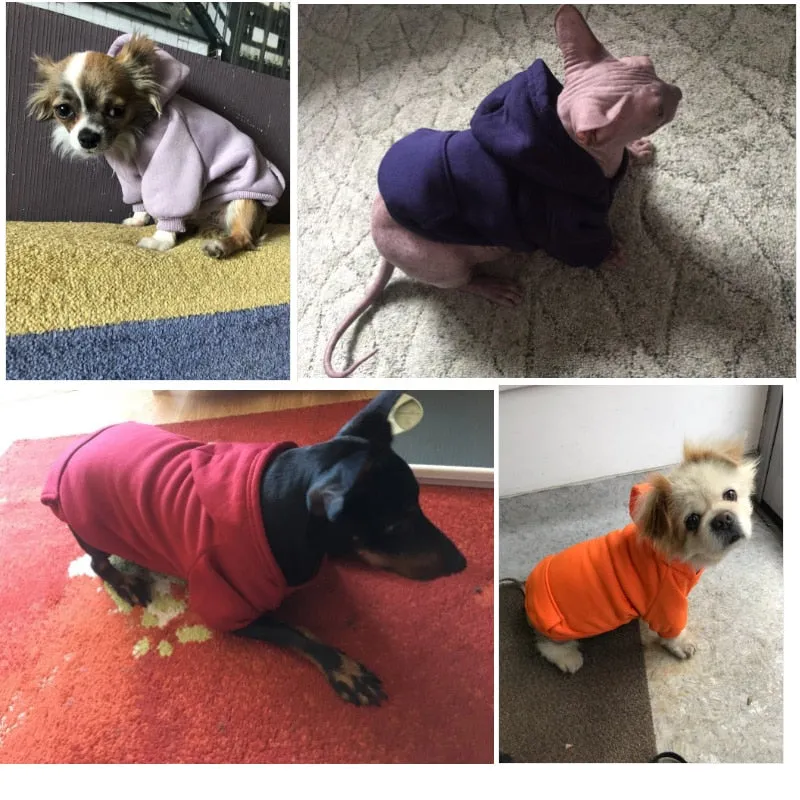 Dogs clothes Dog Hoodies Autumn and winter warm sweater For Dogs Coat Jackets Cotton Puppy Pet Overalls For Costume Cat clothes