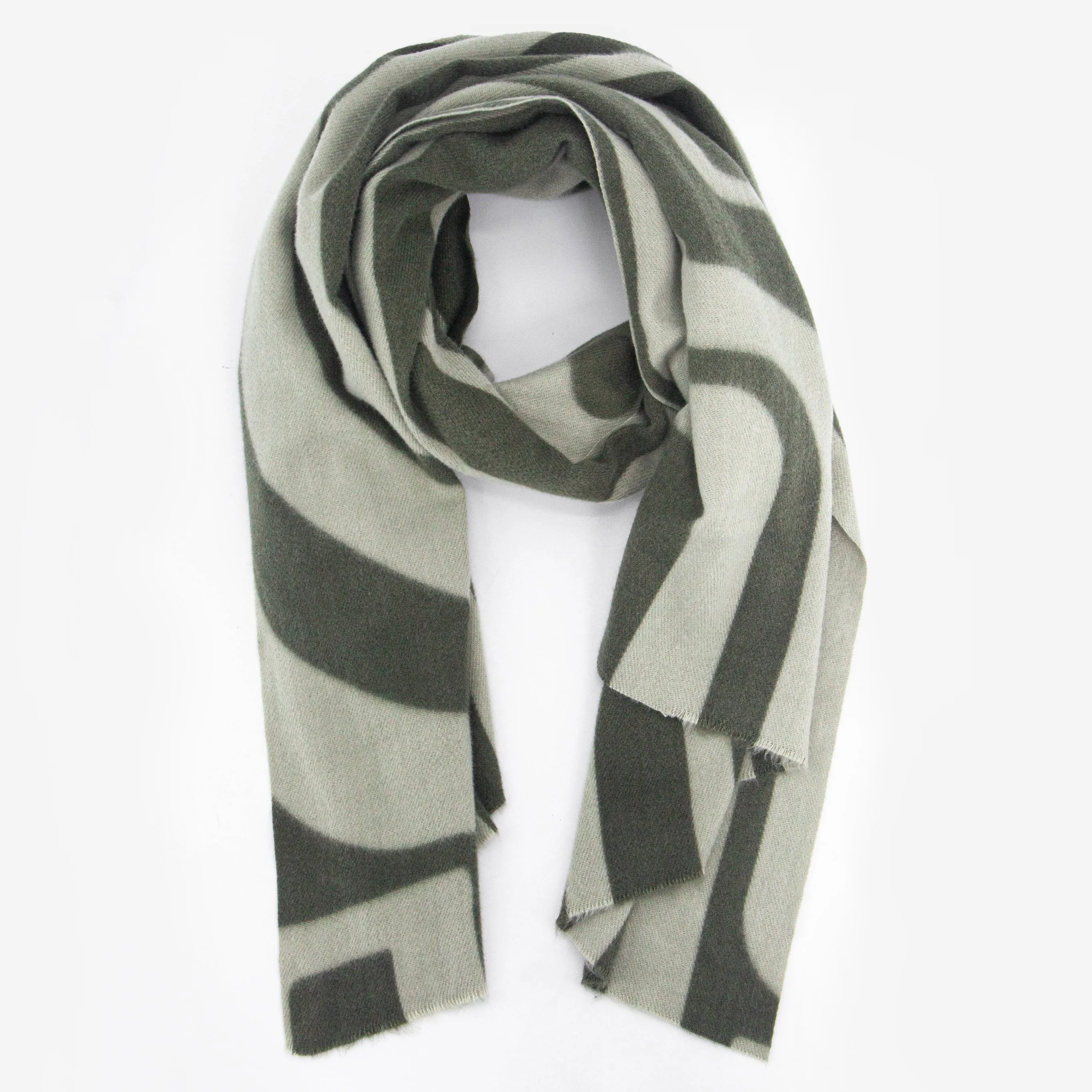 Dot Midweight Scarf - Khaki, Geometric