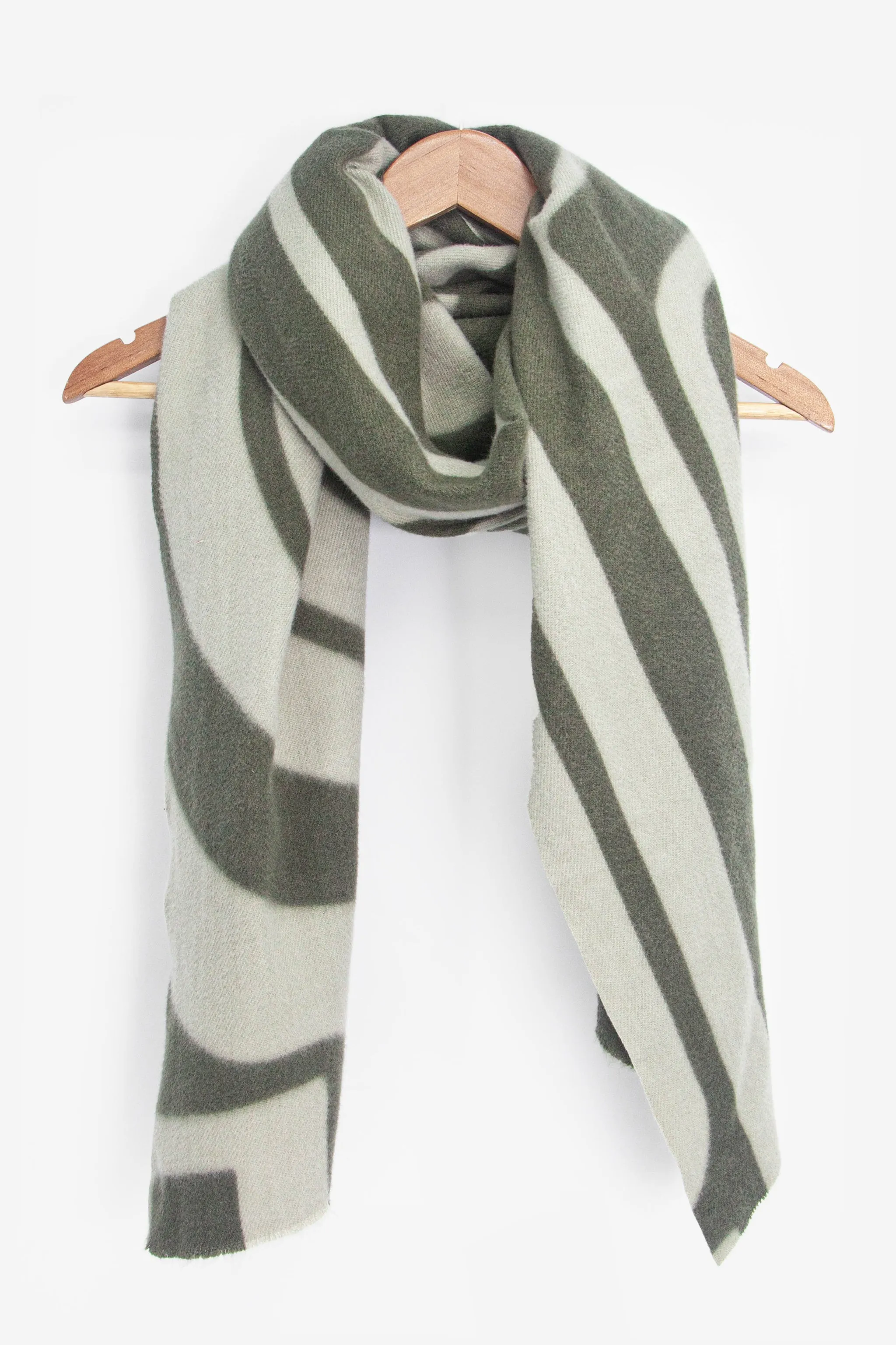 Dot Midweight Scarf - Khaki, Geometric