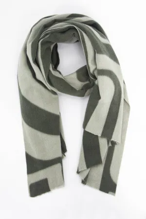 Dot Midweight Scarf - Khaki, Geometric