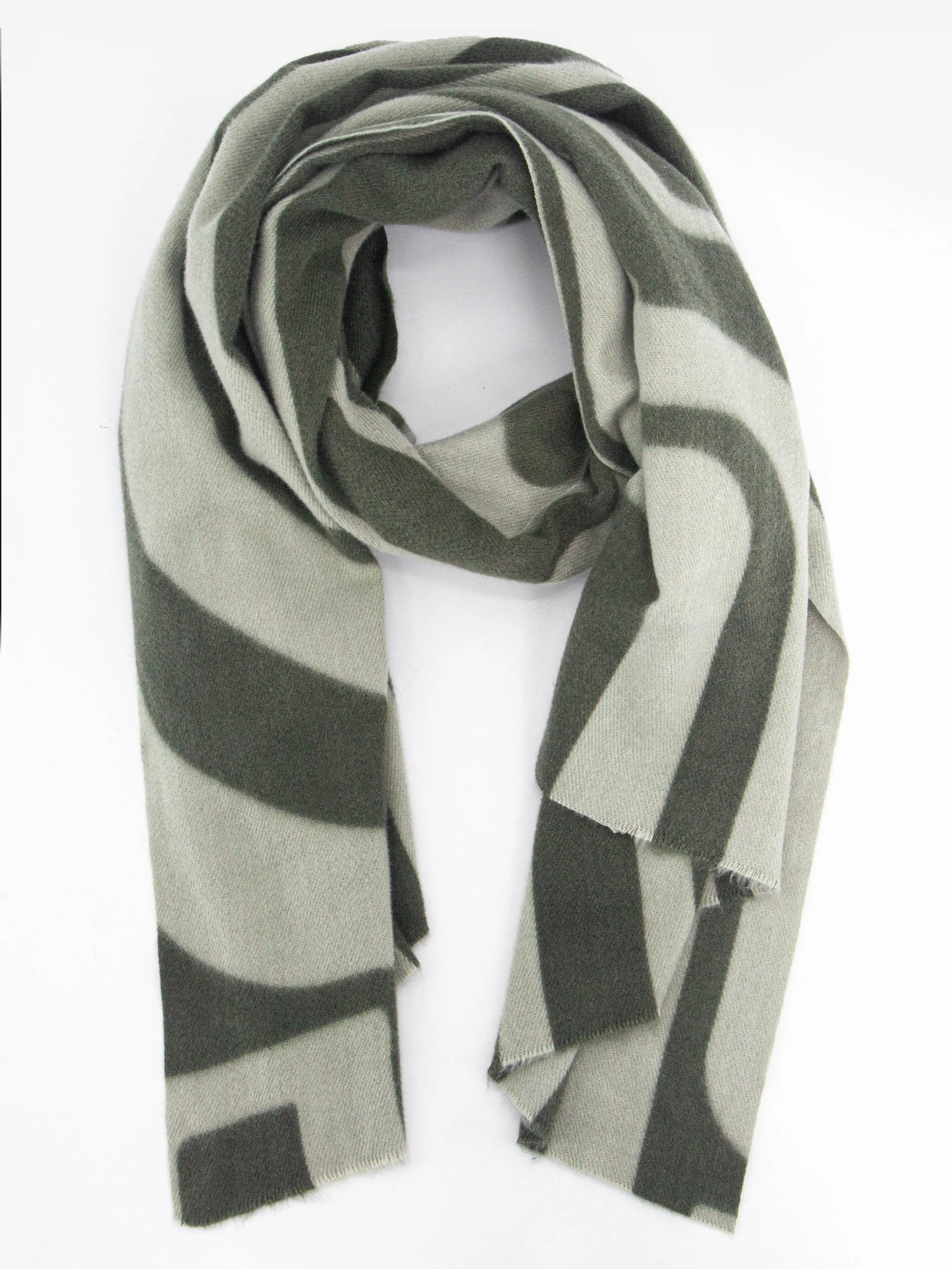 Dot Midweight Scarf - Khaki, Geometric