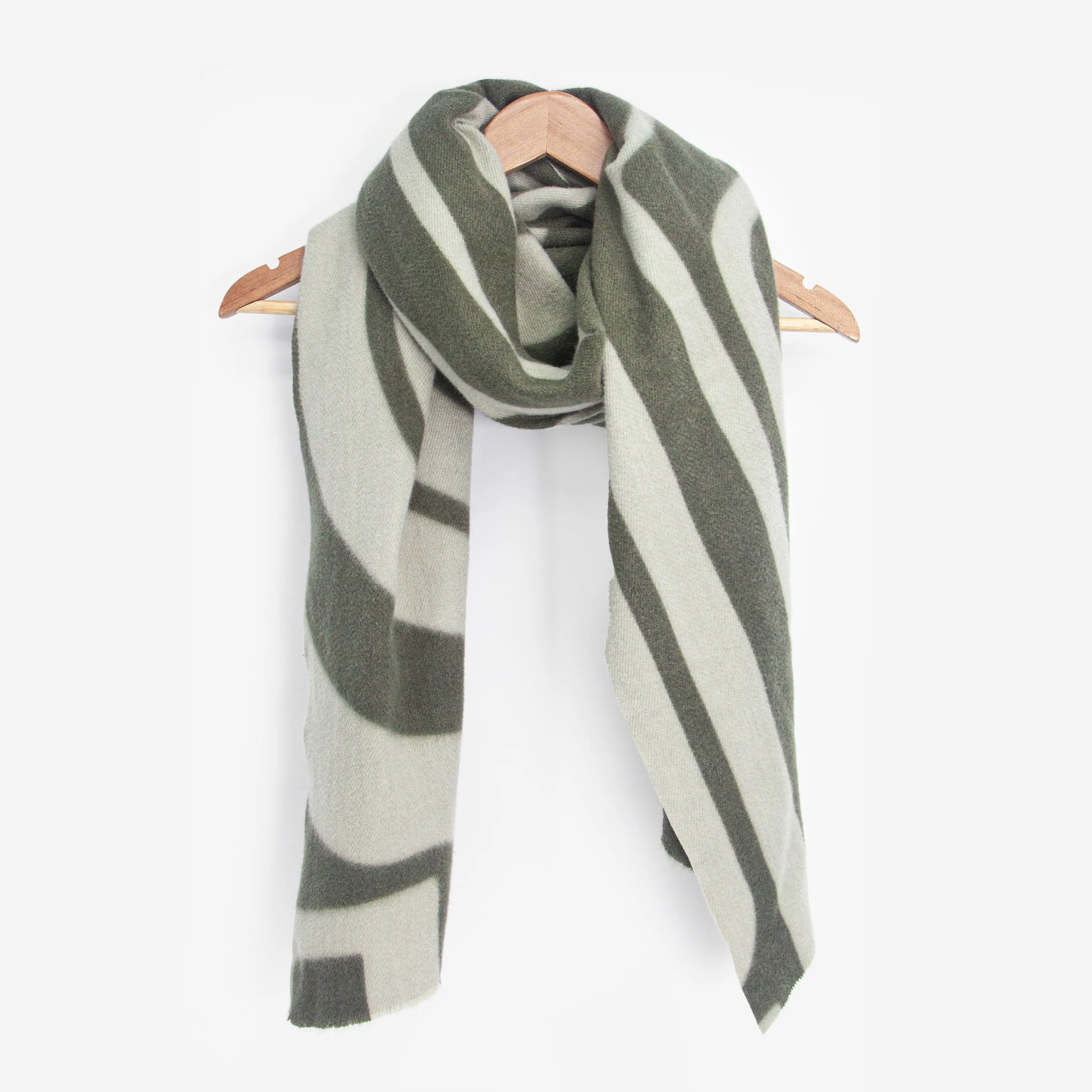 Dot Midweight Scarf - Khaki, Geometric