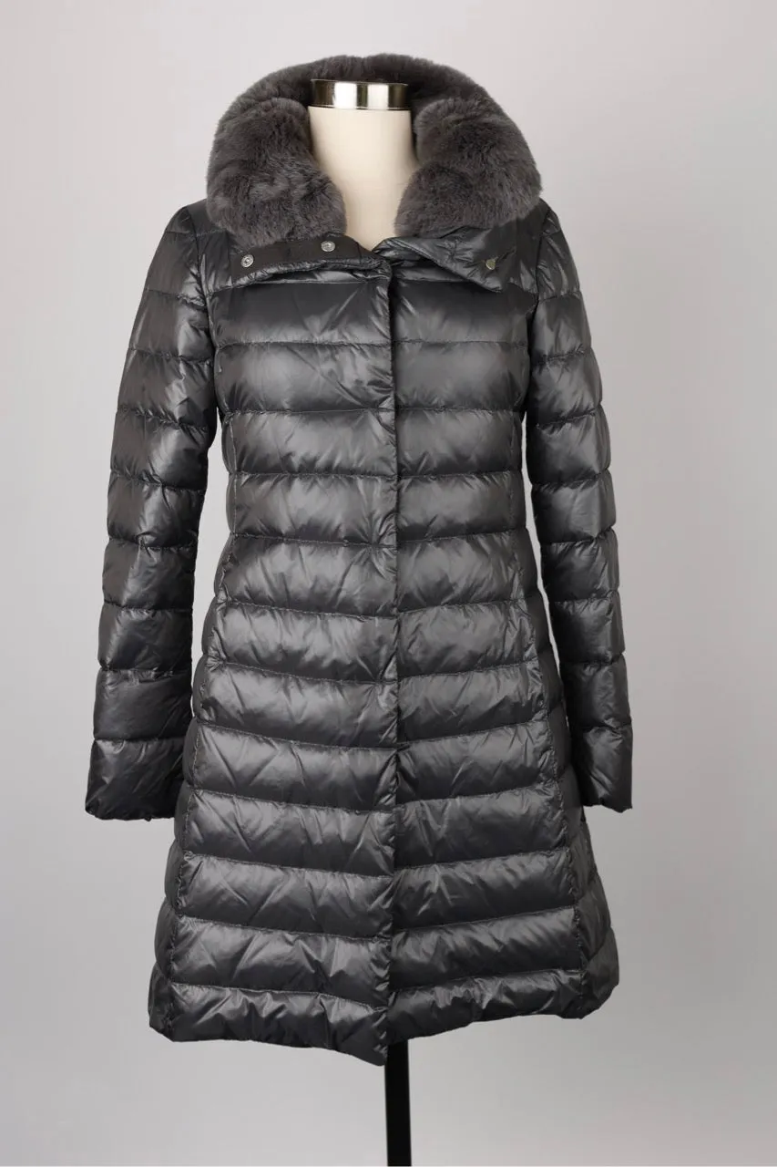 Down Filled Fur Collar Coat