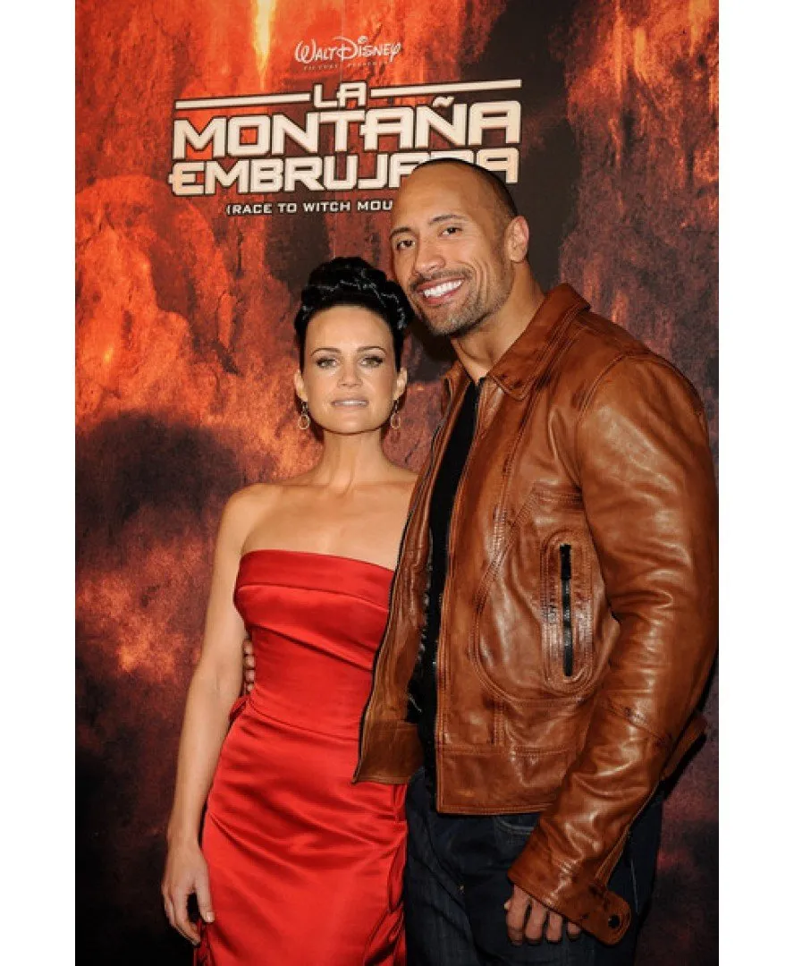 Dwayne Johnson Race To Witch Mountain Premiere Leather Jacket by TJS