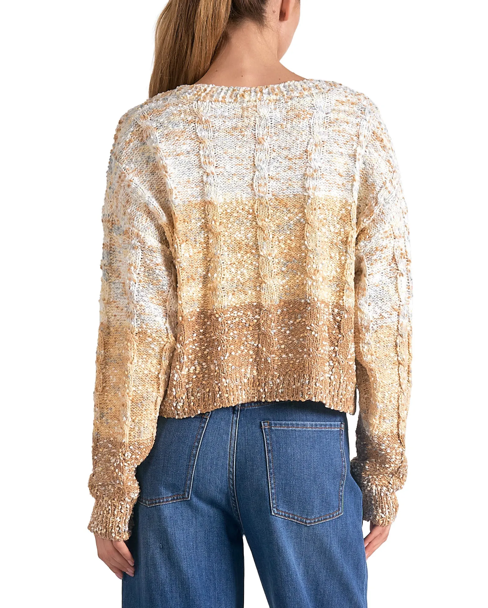 Elan V-Neck Ombre Cardigan