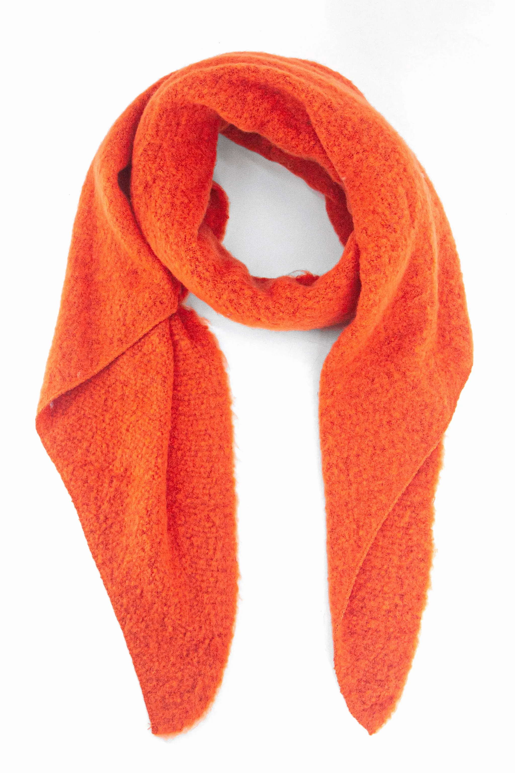 Evie Heavyweight Asymmetric Scarf - Orange