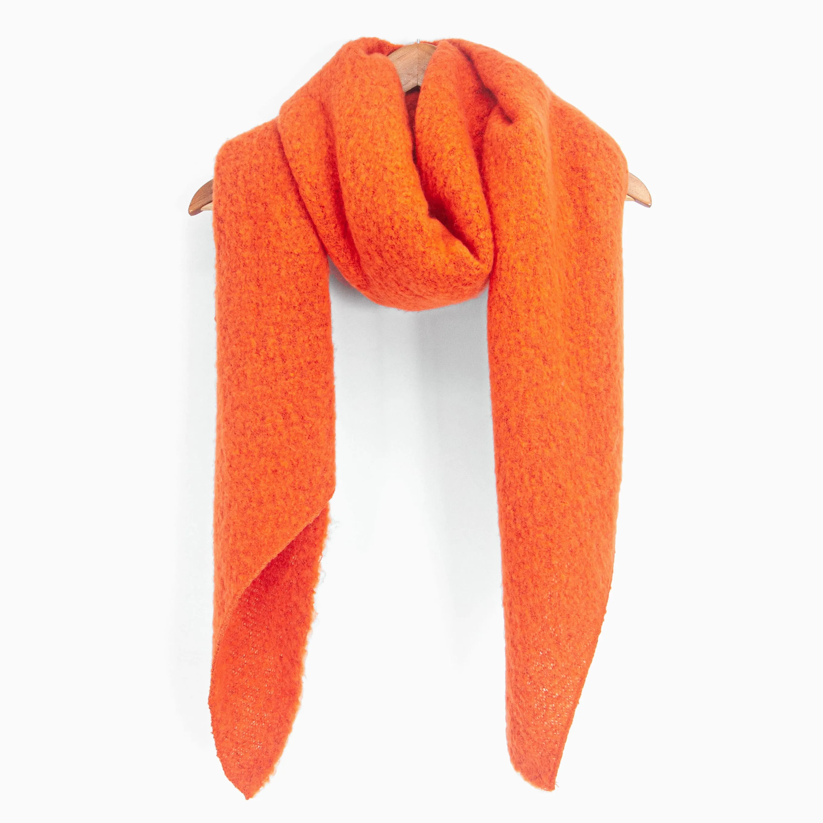 Evie Heavyweight Asymmetric Scarf - Orange