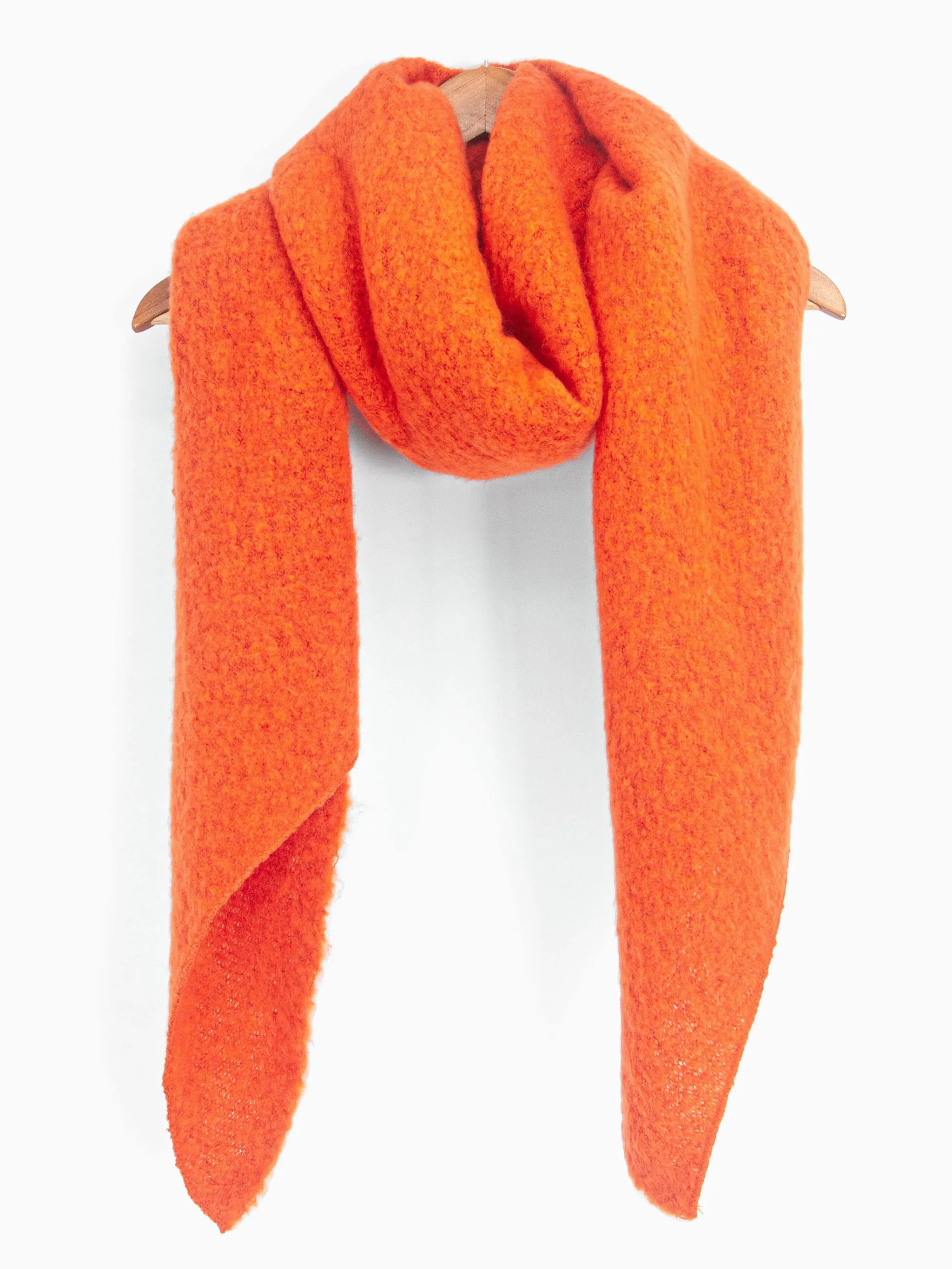 Evie Heavyweight Asymmetric Scarf - Orange