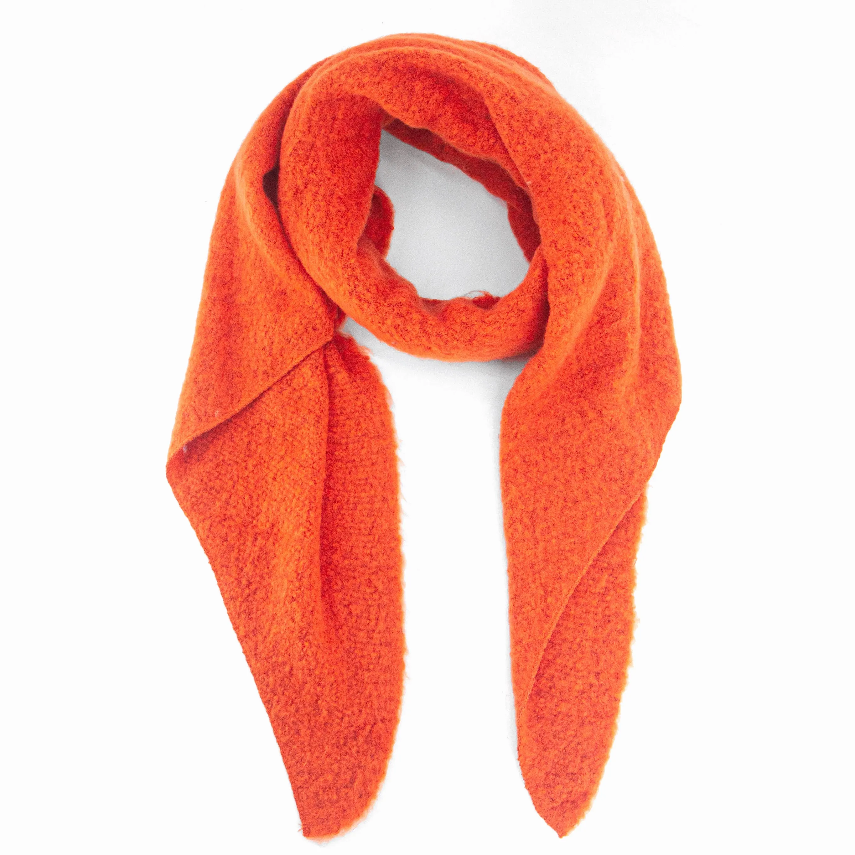 Evie Heavyweight Asymmetric Scarf - Orange