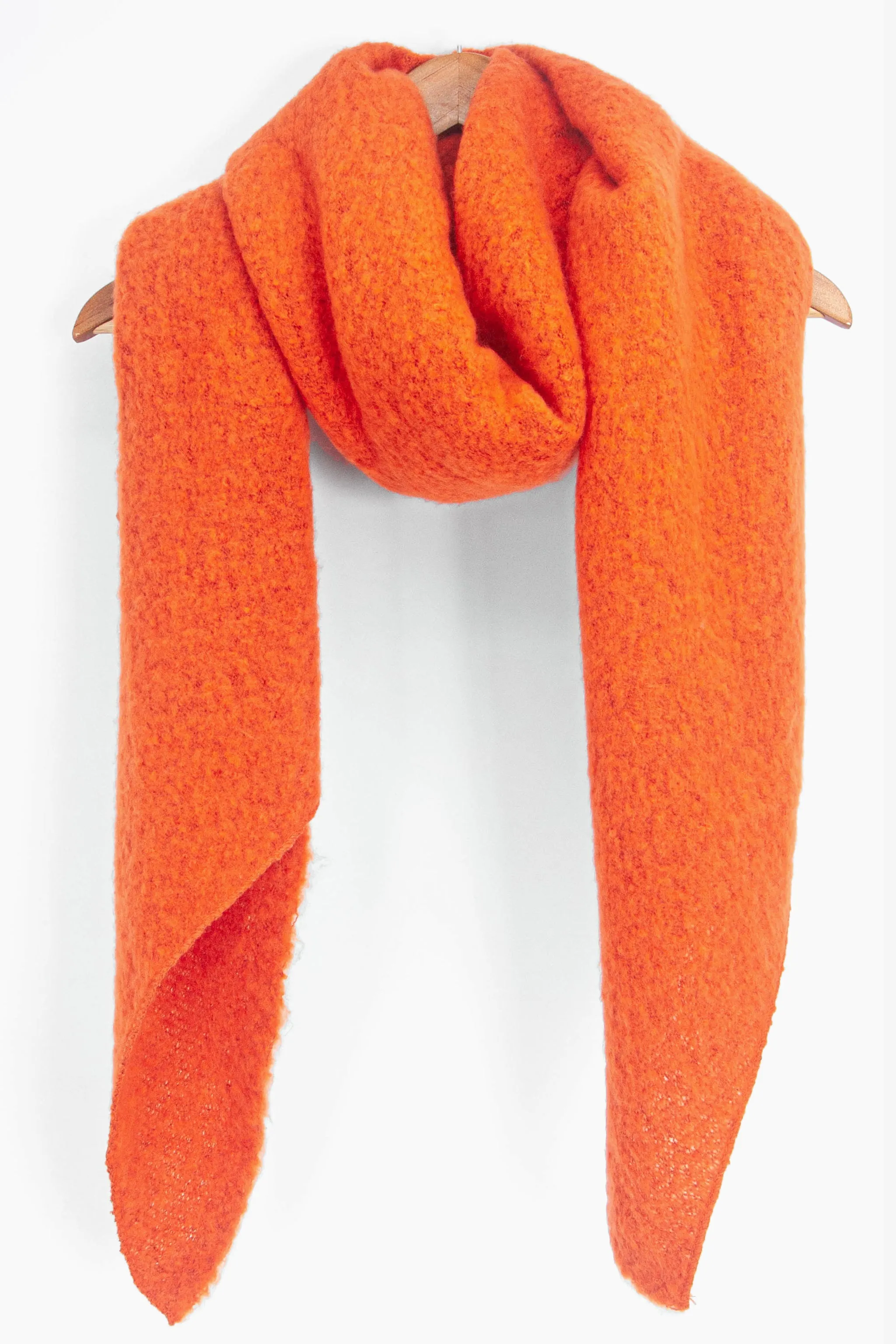 Evie Heavyweight Asymmetric Scarf - Orange