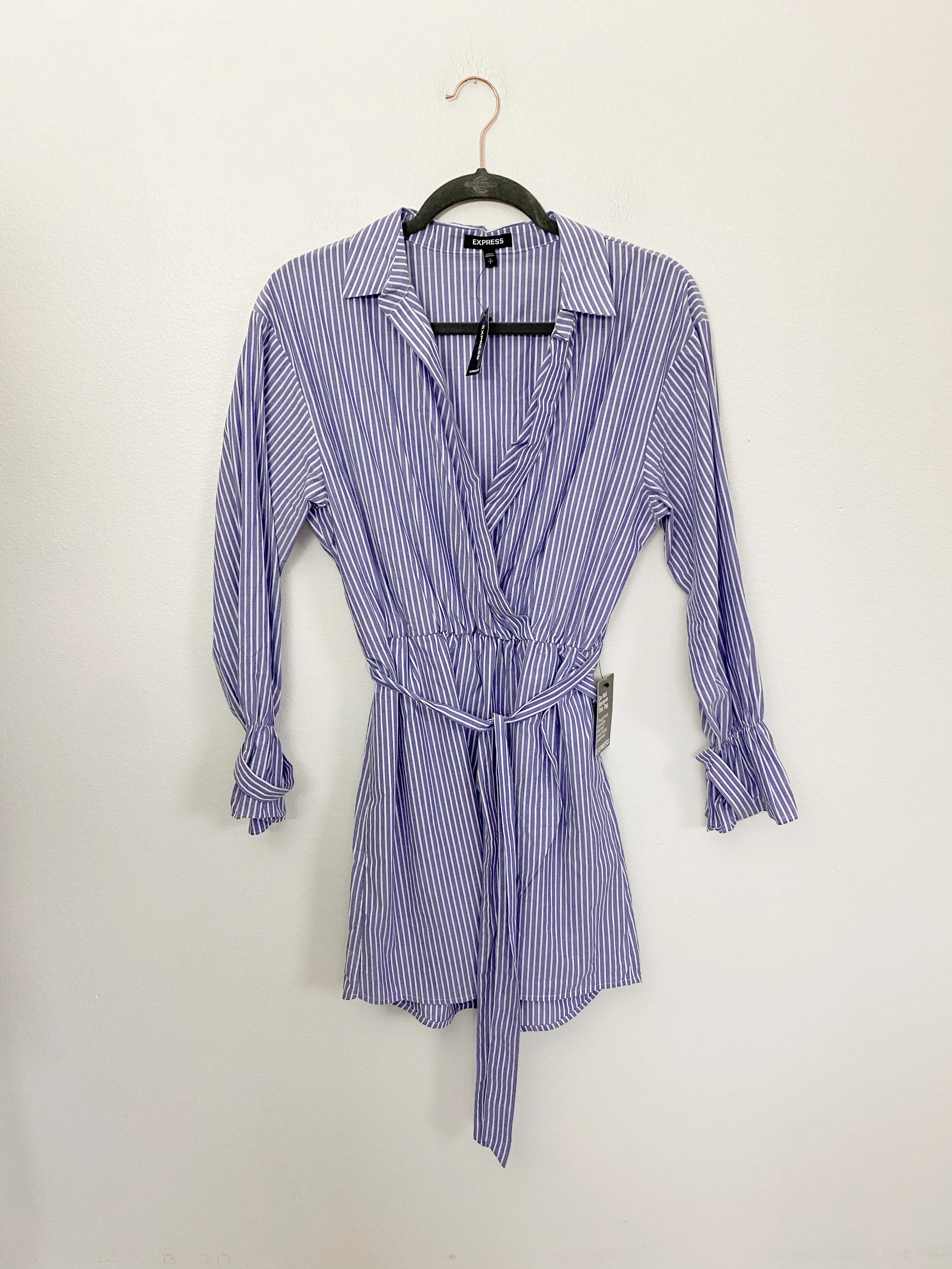 Express Cotton Poplin Wrap Dress NWT Small