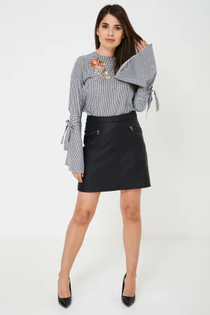 Faux Leather Mini Skirt Ex Brand