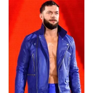 Finn Balor Blue Leather WWE Jacket