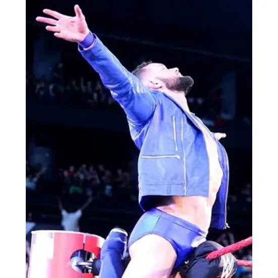 Finn Balor Blue Leather WWE Jacket