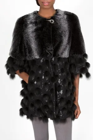 Fox Fur & Chinchilla Rex Fur Jacket