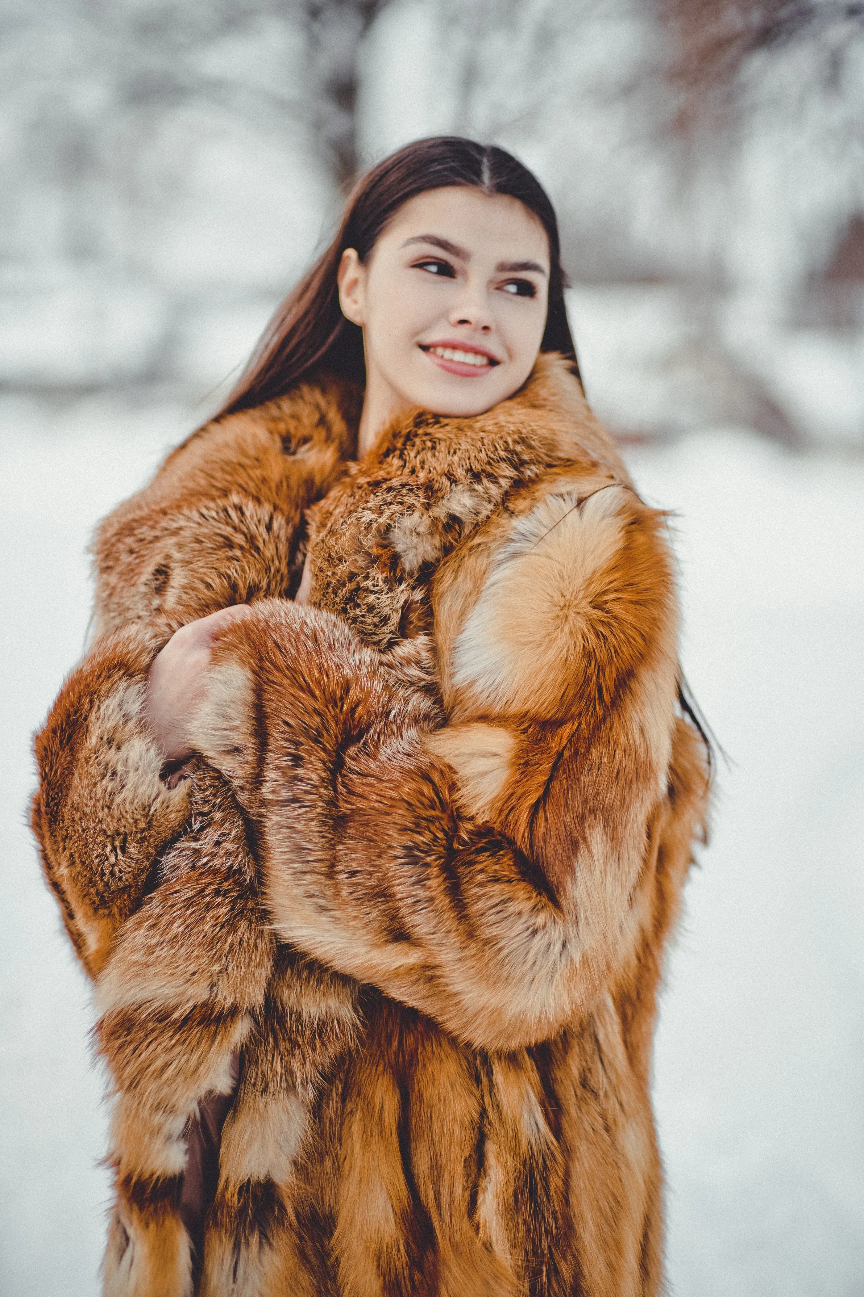 Full Lengh Fox Fur Coat