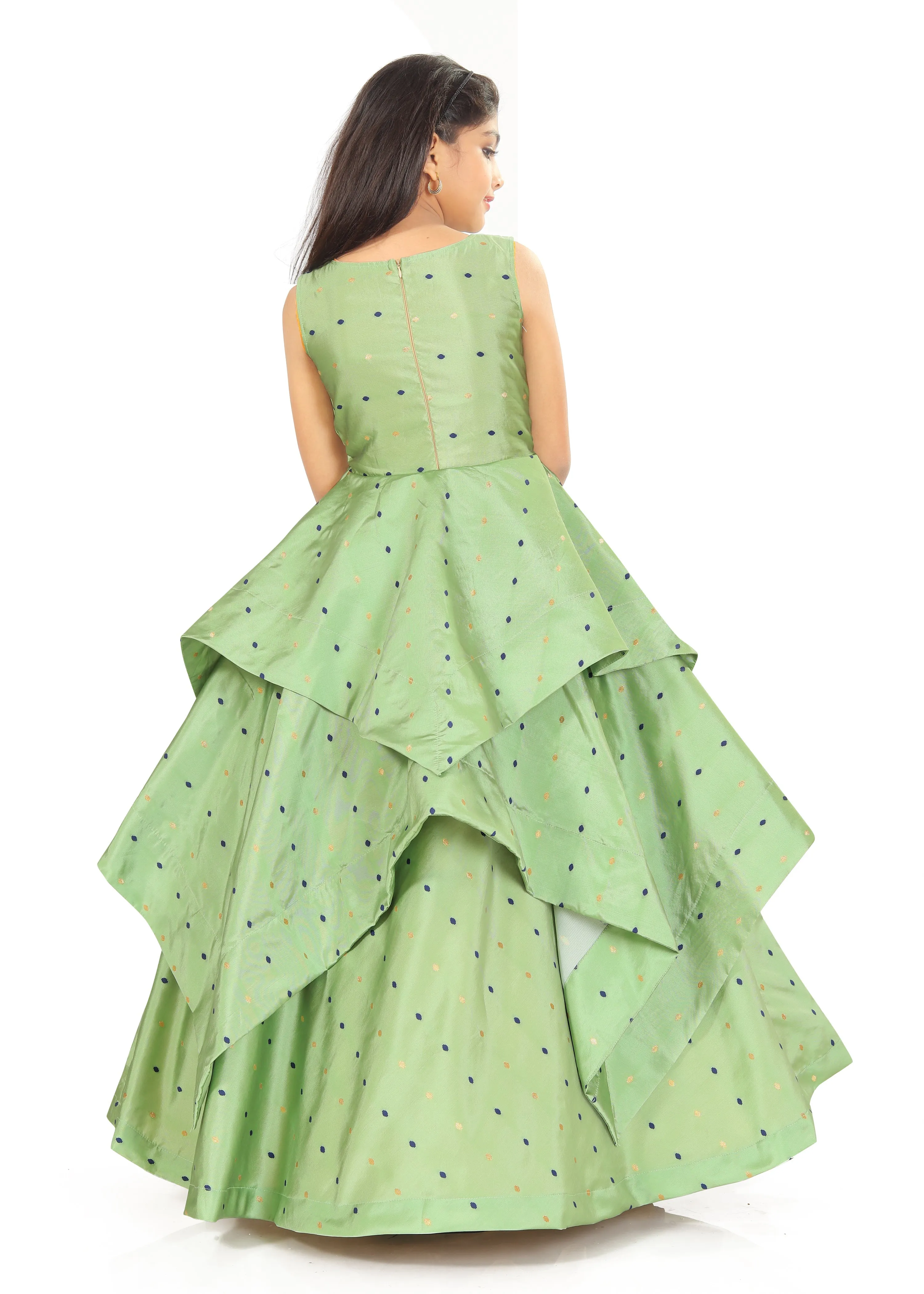 Girls Traditional Pista Gown Dress Kids