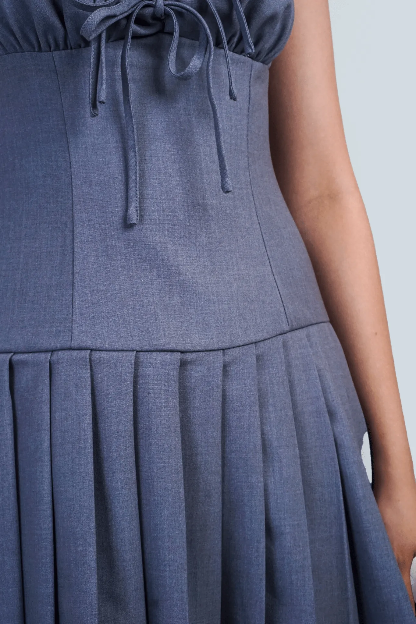 Grey Tennis Pleated Skirt Dress