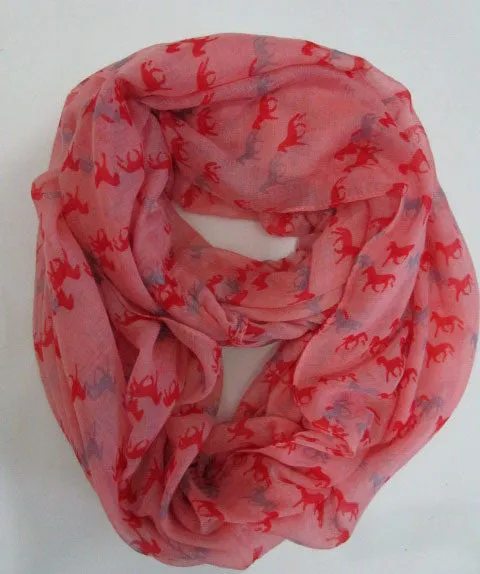 Horse Printed Infinity Scarf