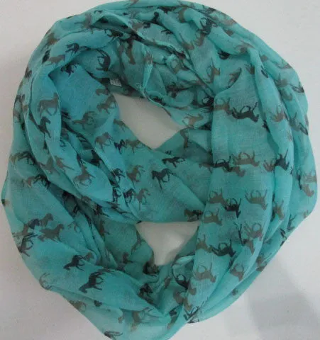 Horse Printed Infinity Scarf