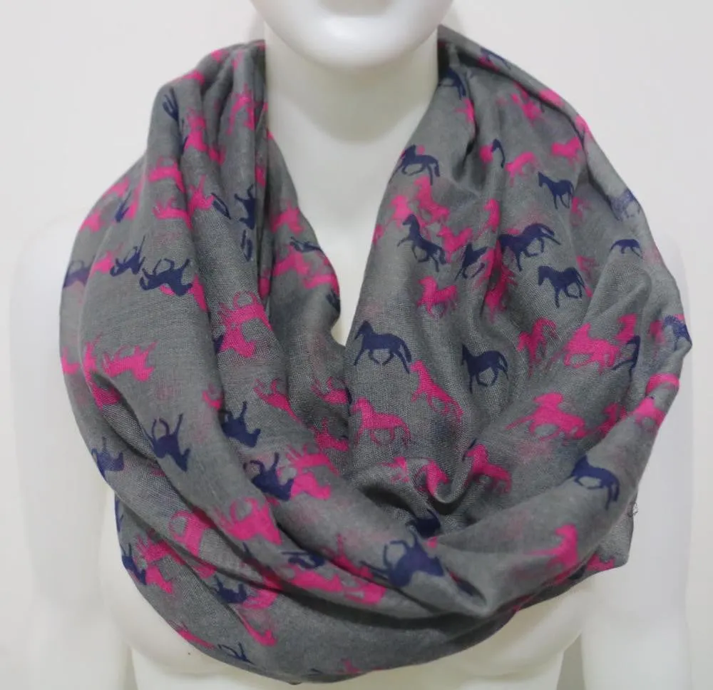 Horse Printed Infinity Scarf