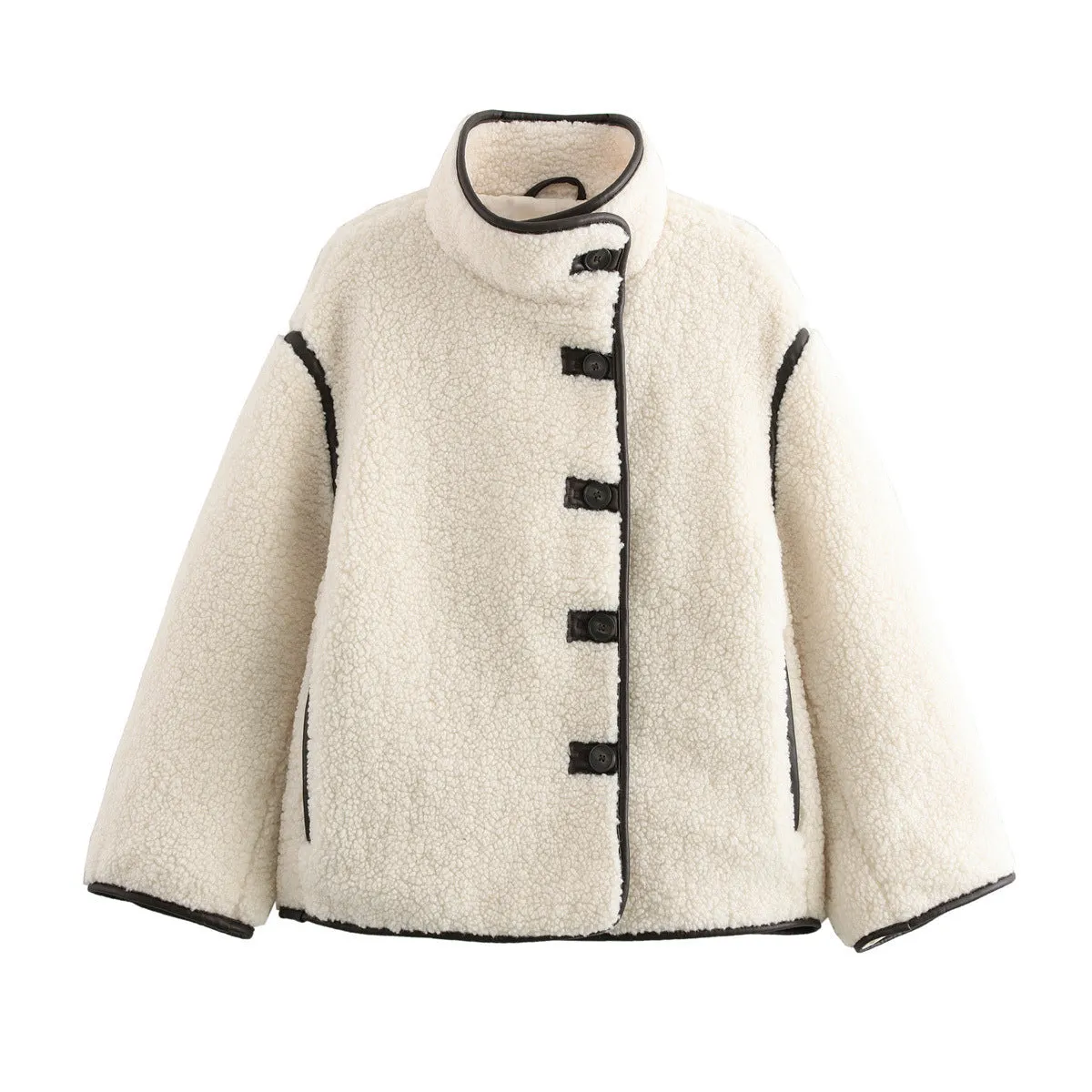 IvyShape | Casual Long Sleeve Teddy Fleece Coat