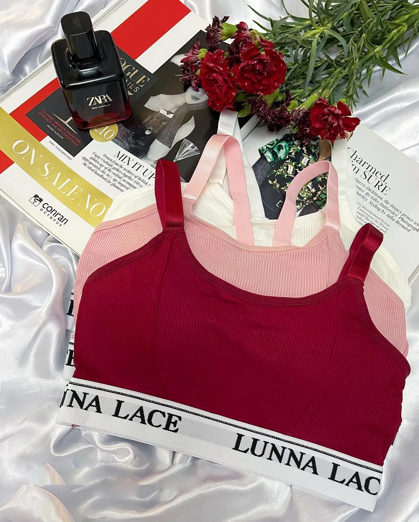 Lunna Lace Cotton Sports Fitness Bra & Underwear Set - VS8813#