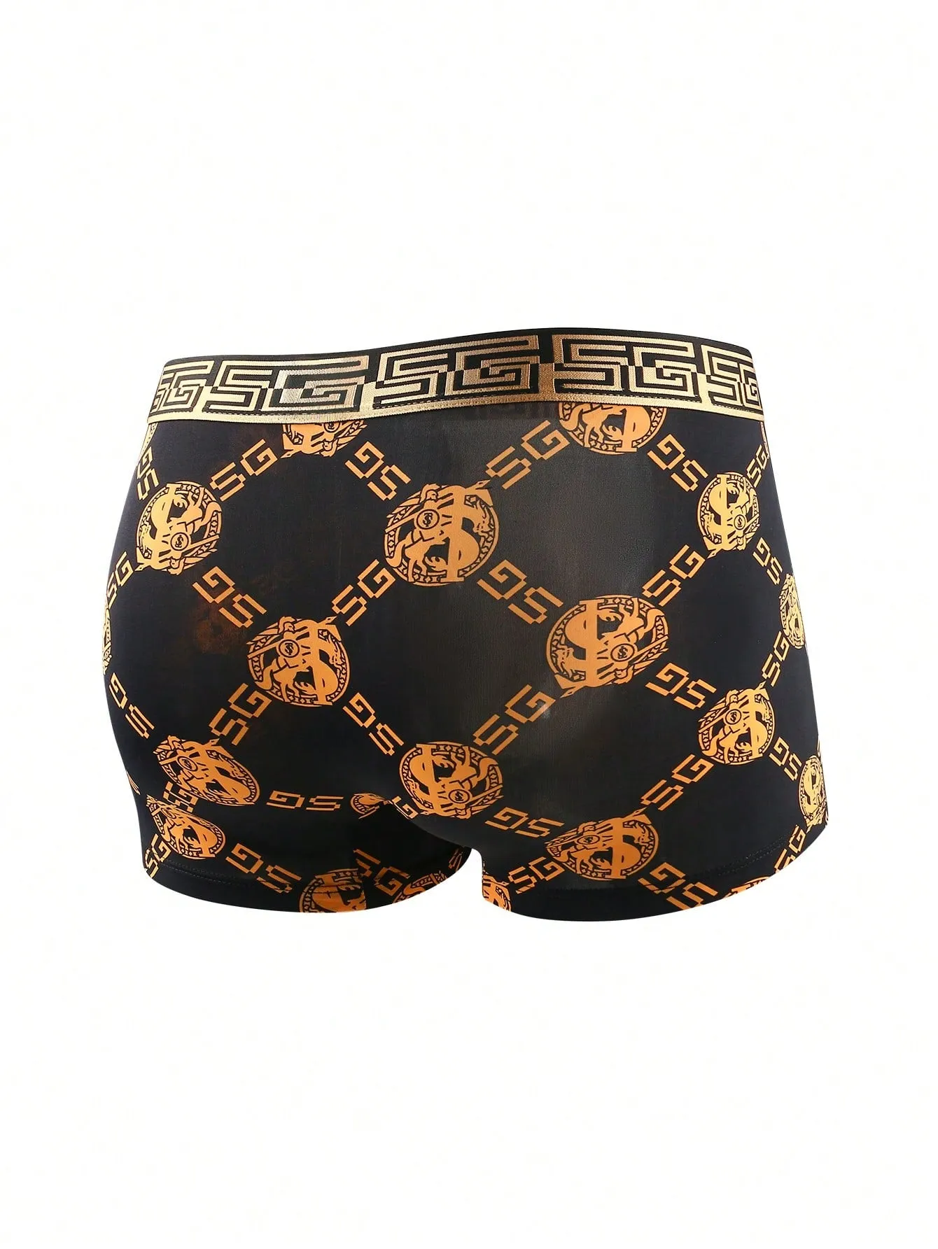 Men 5pcs Geo Print Boxer Brief