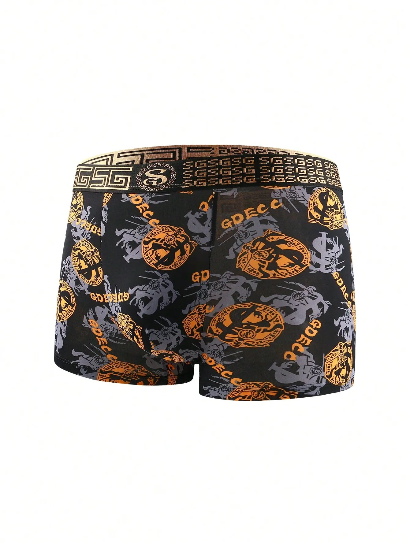 Men 5pcs Geo Print Boxer Brief